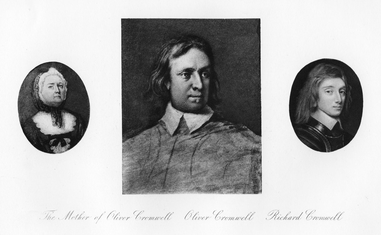 Elizabeth Cromwell, Oliver Cromwell og Richard Cromwell, 1907 av Unbekannt