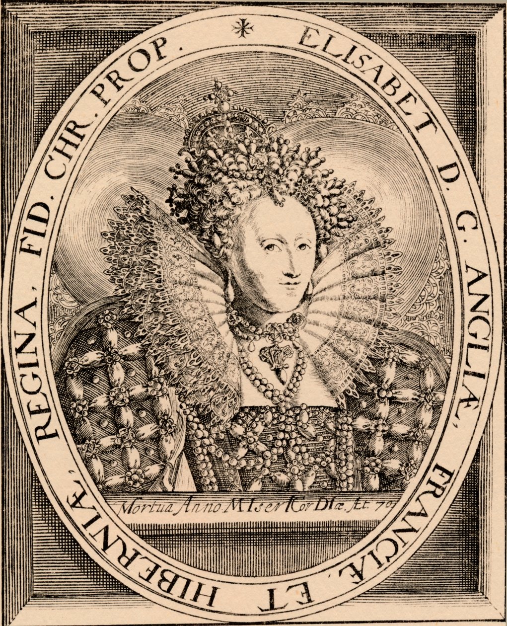 Elizabeth I 1533-1603, dronning av England og Irland, 1889 av Unbekannt
