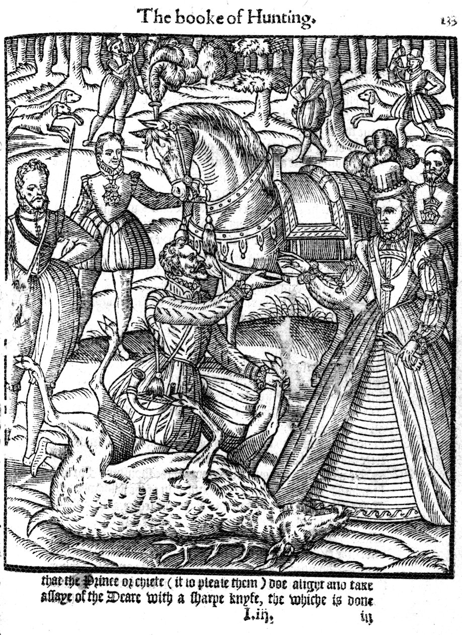 Elizabeth I utførte seremonien for å analysere hjorten, 1576 av Unbekannt