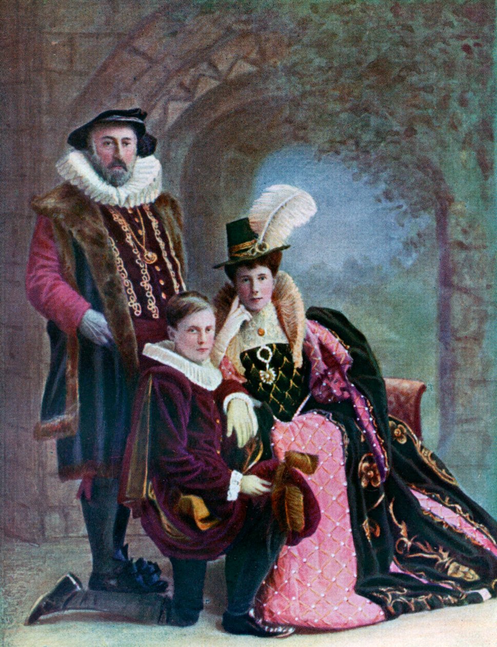 Elizabethansk kostyme, c1572, 1910 av Unbekannt