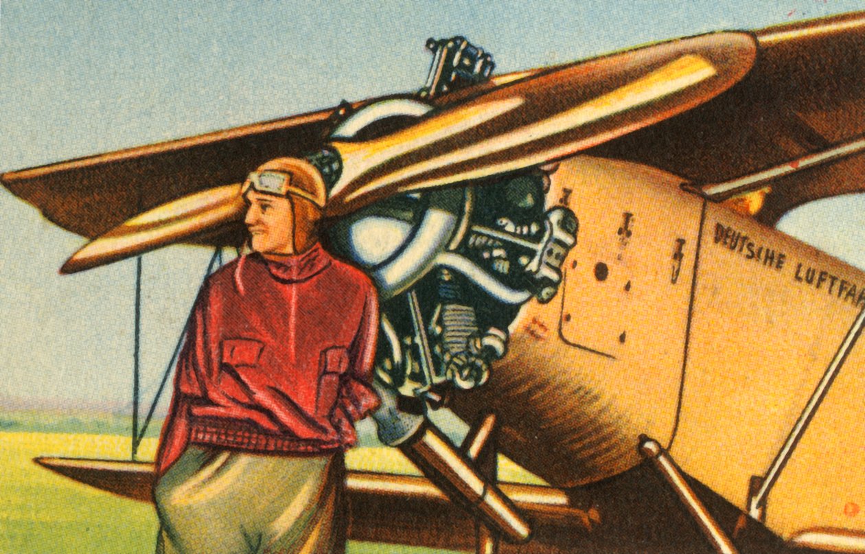 Elly Beinhorn med flyet sitt, 1932. av Unbekannt