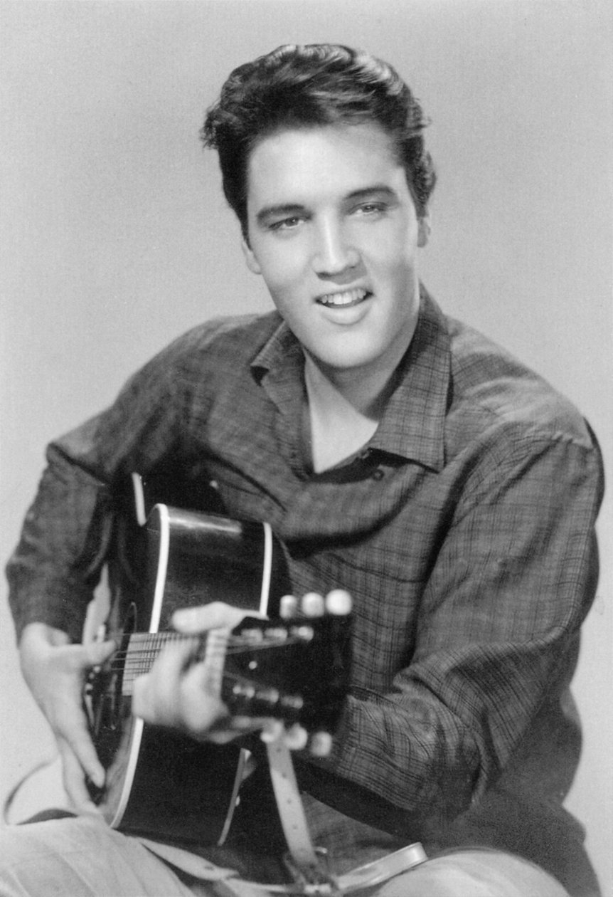 Elvis Presley , amerikansk sanger og skuespiller, 1950-tallet av Unbekannt