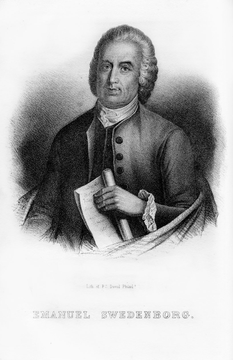 Emanuel Swedenborg , svensk vitenskapsmann, filosof og mystiker, 1854 av Unbekannt