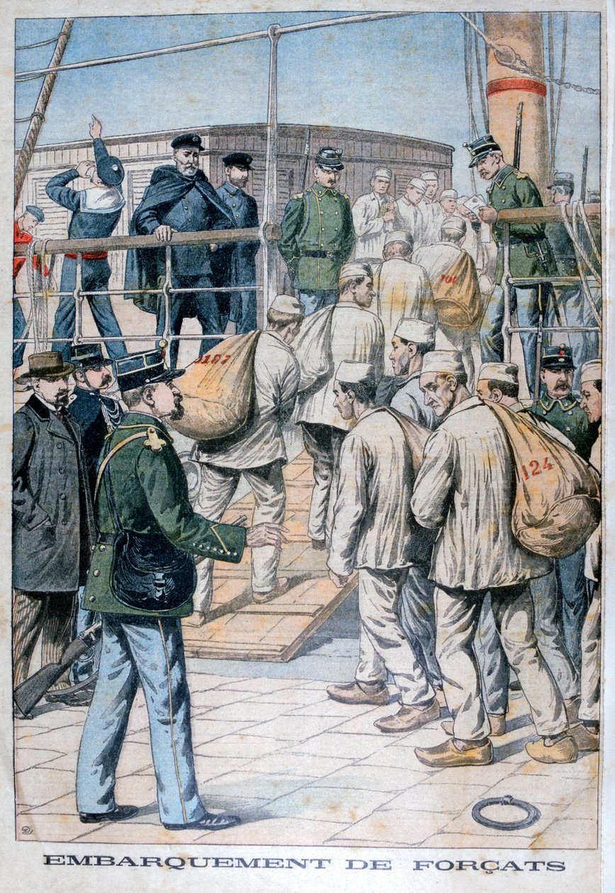 Ombordstigning av straffedømte til Fransk Guyana, 1904 av Unbekannt