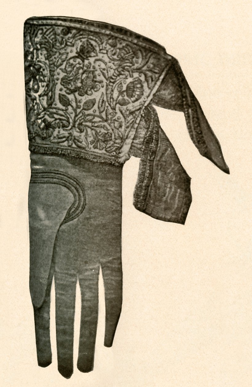 Brodert hanske, c1600-tallet, 1937. av Unbekannt