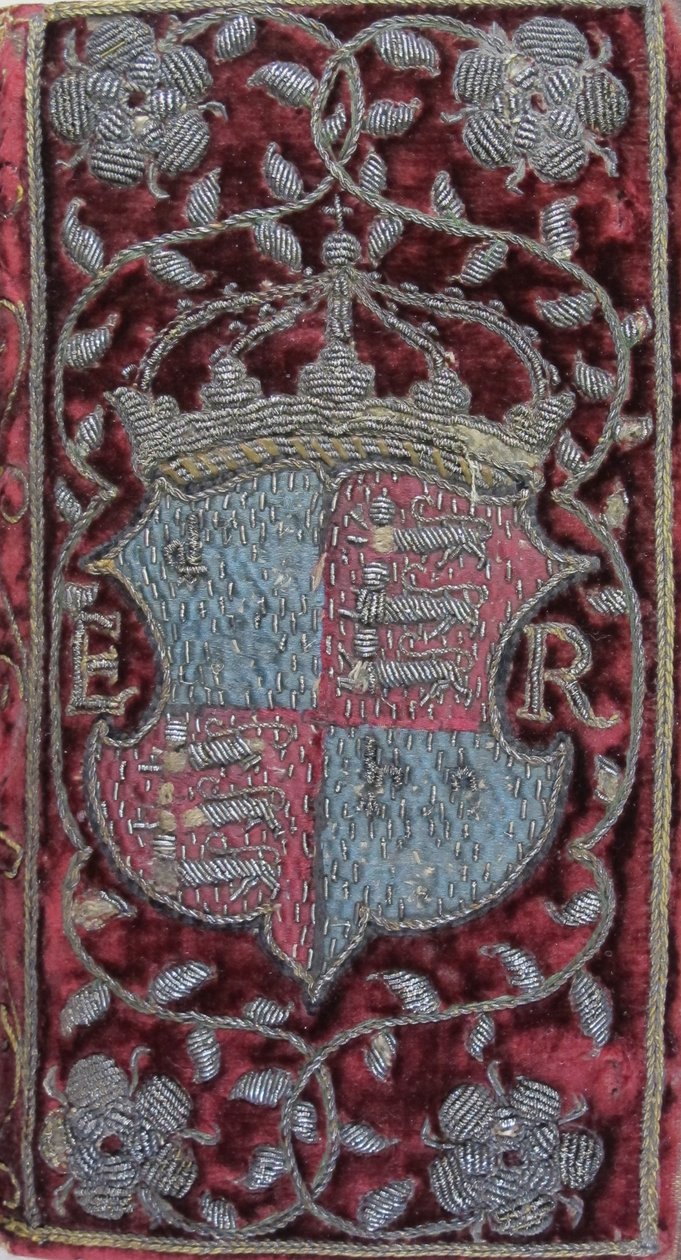 Brodert fløyelsbinding på John Udalls prekener med armene til Elizabeth I, 1596 av Unbekannt