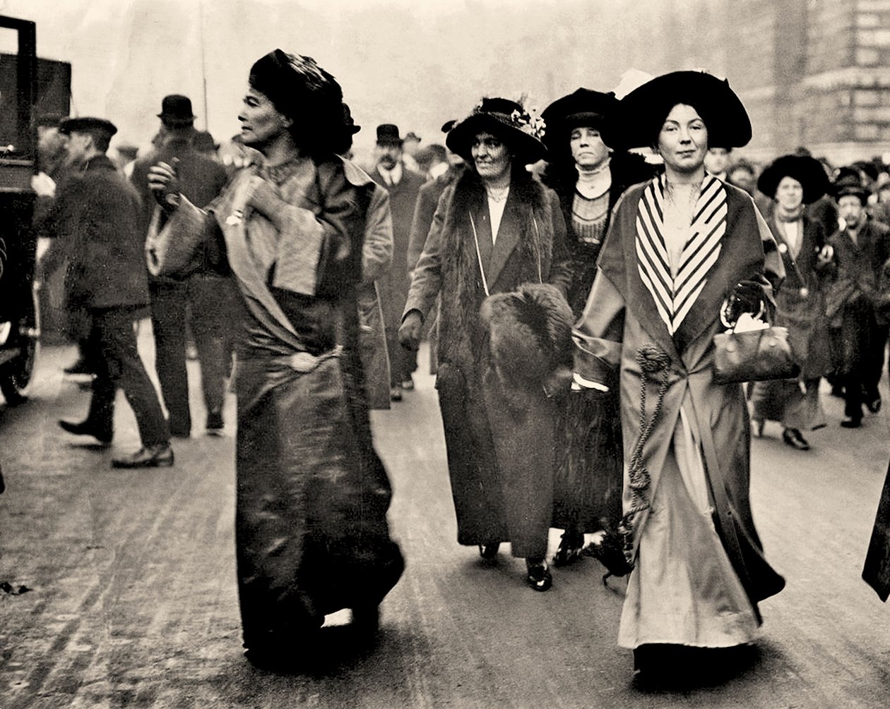 Emmeline Pethick Lawrence og Christabel Pankhurst, ca. 1908 (bilde) av Unbekannt
