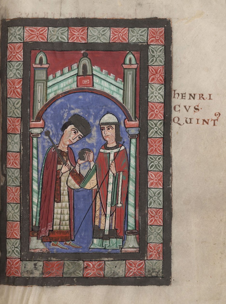 Keiser Henry V og Matilda av England ved bryllupsfesten i Mainz 7. januar 1114, 1114 av Unbekannt