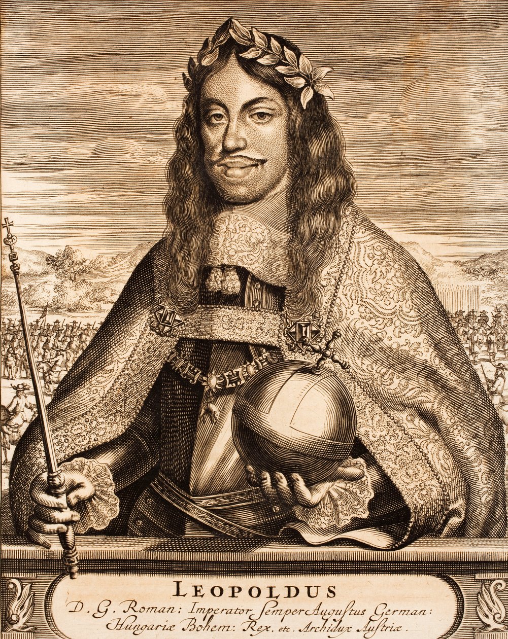Keiser Leopold I 1640-1705 Fra: Krigsscene, 1675. av Unbekannt
