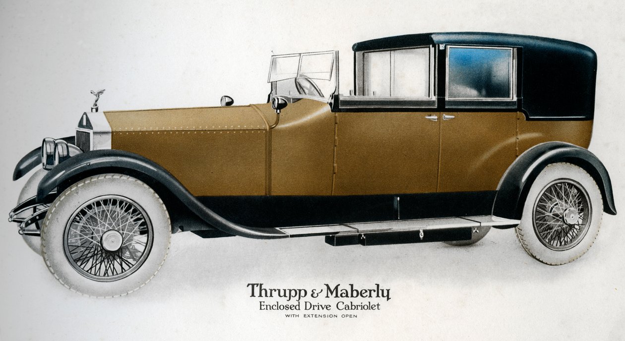 Lukket stasjon Rolls-Royce cabriolet med forlengelse åpen, c1910-1929 av Unbekannt