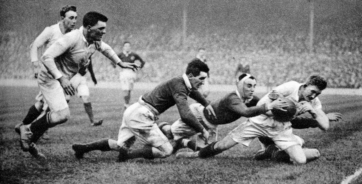 England scoret et forsøk mot Skottland, Twickenham, London, 1926-1927 av Unbekannt