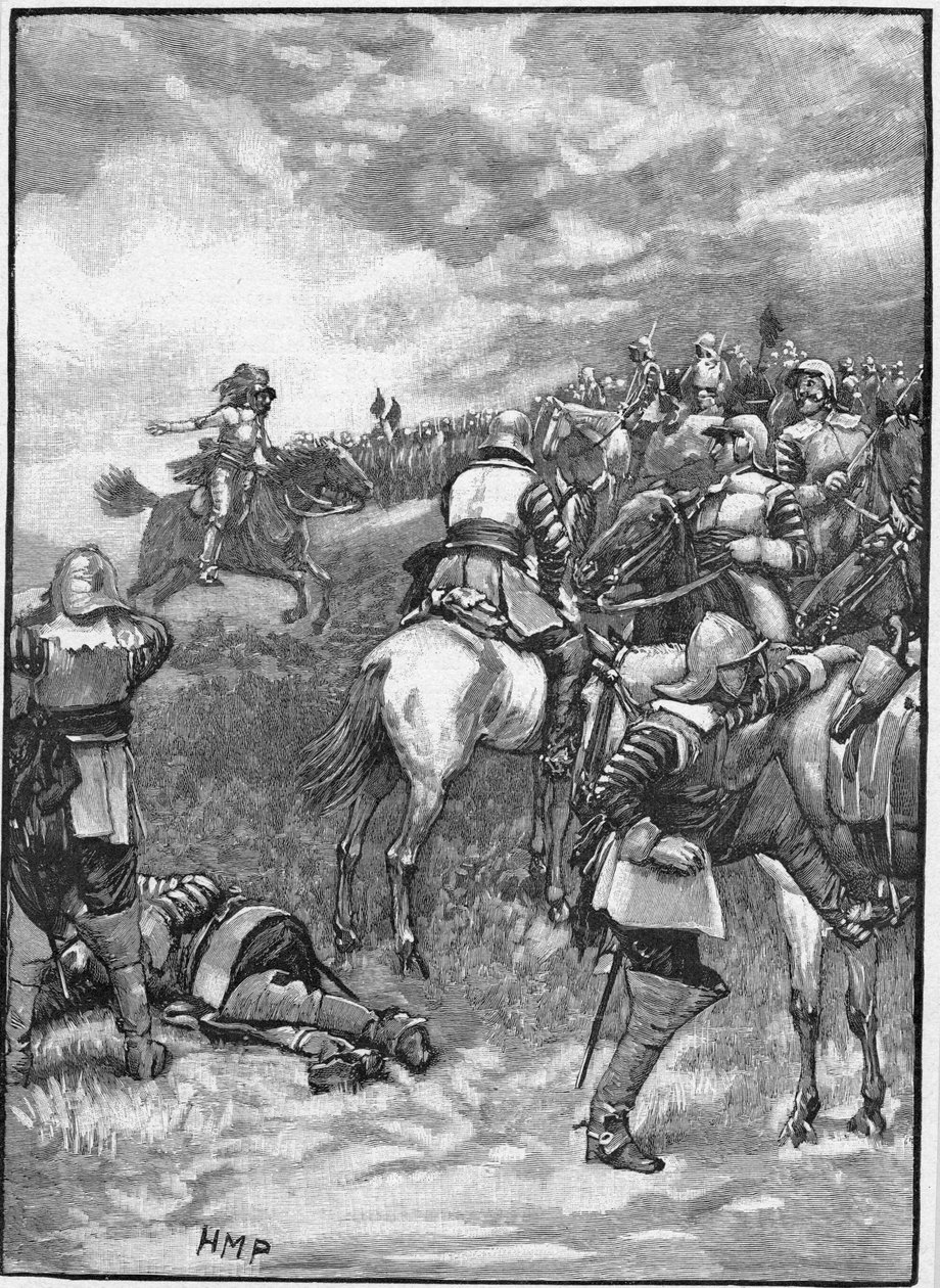 Engelske borgerkriger: Slaget ved Naseby, Northamptonshire, 14. juni 1645 av Unbekannt
