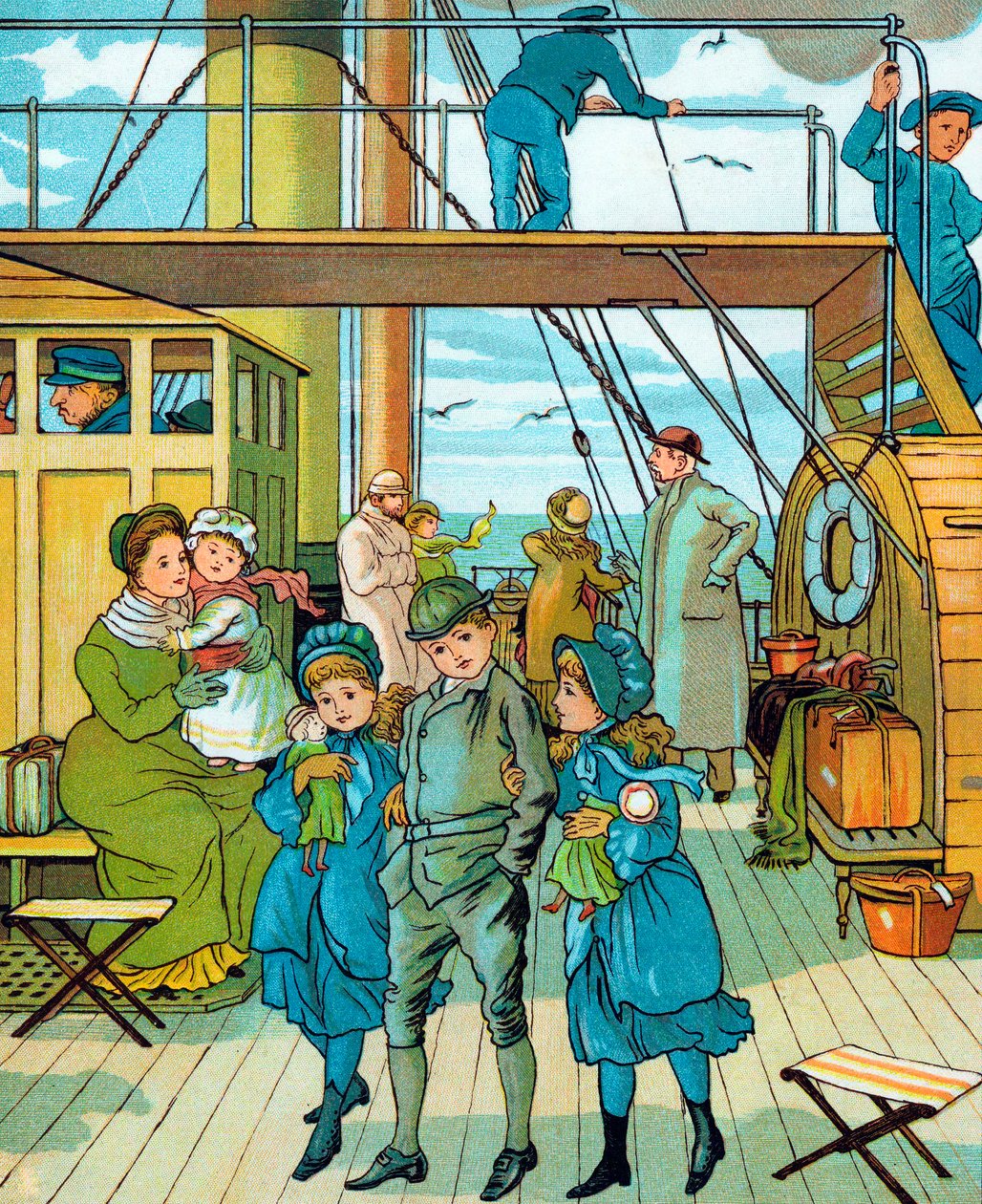 Engelsk familie på reise til Frankrike, 1886 av Unbekannt