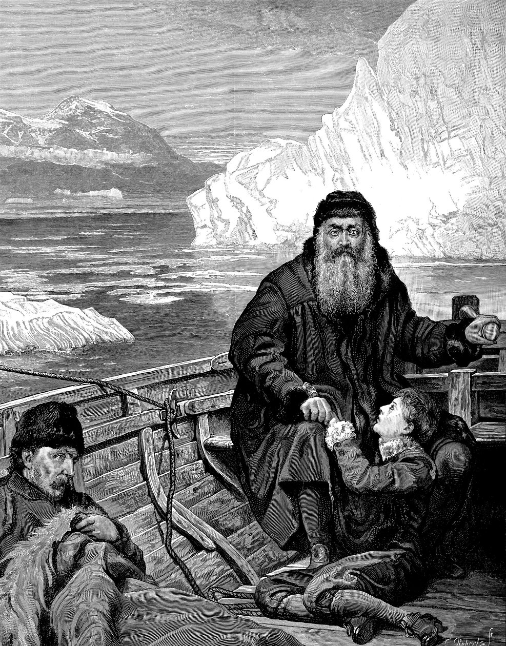 Den engelske navigatøren Henry Hudson 1550-1611 på sin siste reise av Unbekannt