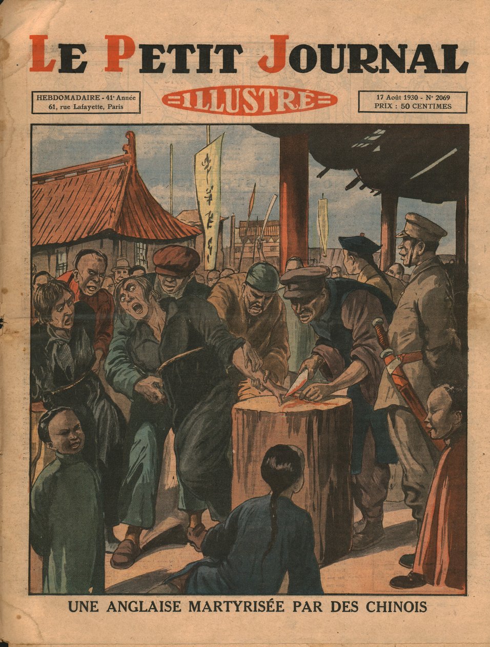 Engelsk kvinne martyrert av kineserne, 1930. av Unbekannt
