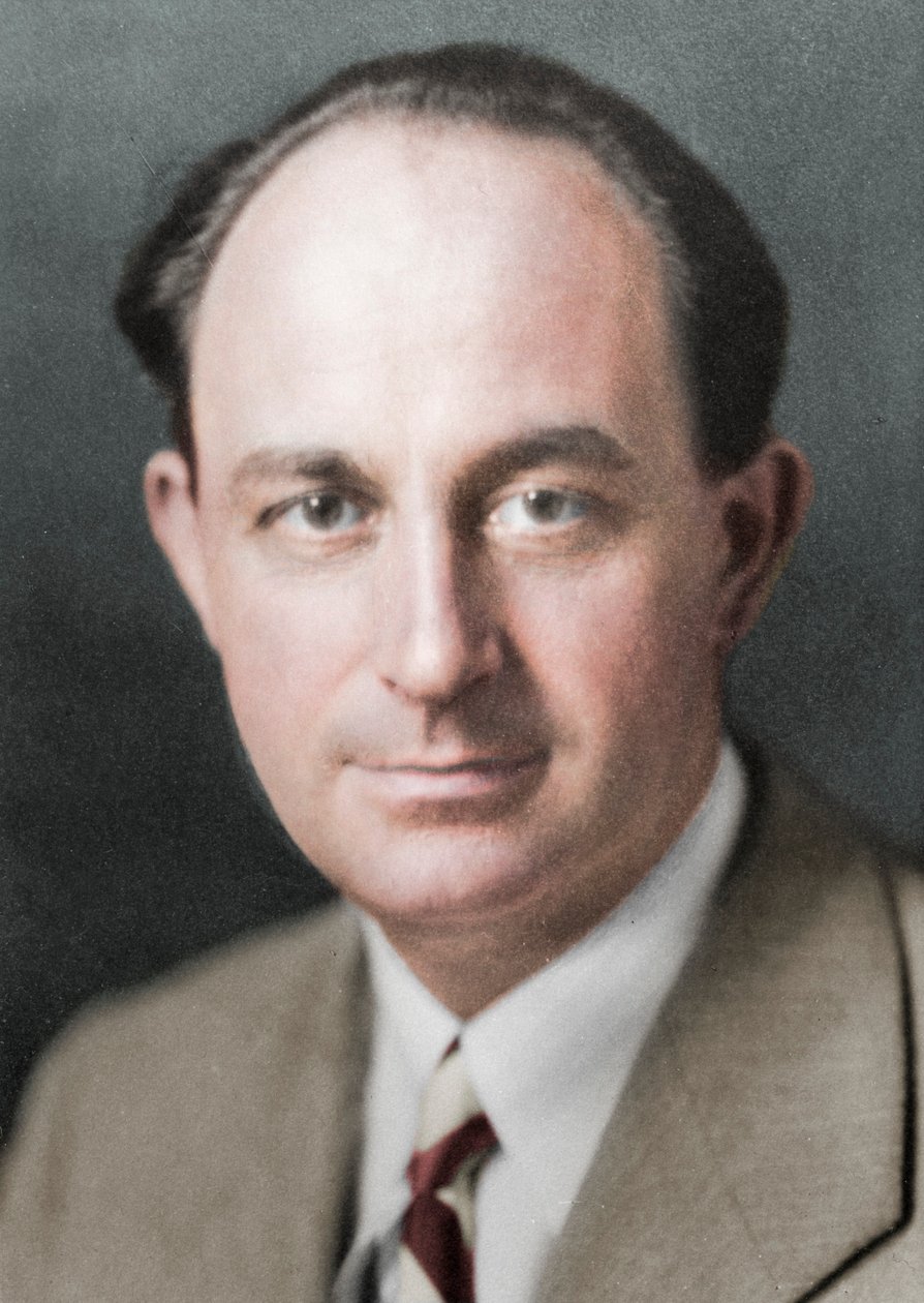 Enrico Fermi , italienskfødt amerikansk kjernefysiker, c1938 av Unbekannt