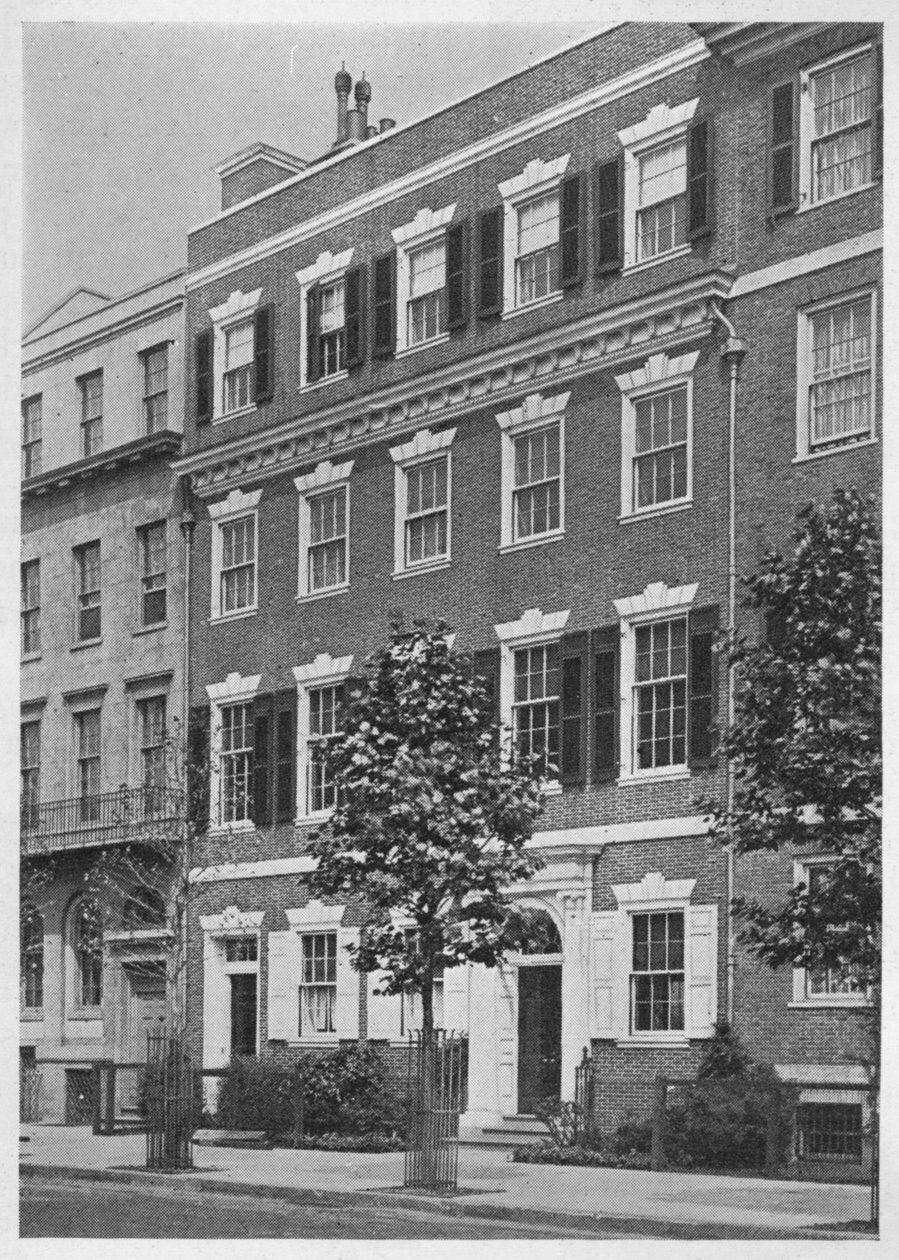 Inngangsfronten, huset til frøken Anne Morgan, Sutton Place, New York City, 1924 av Unbekannt