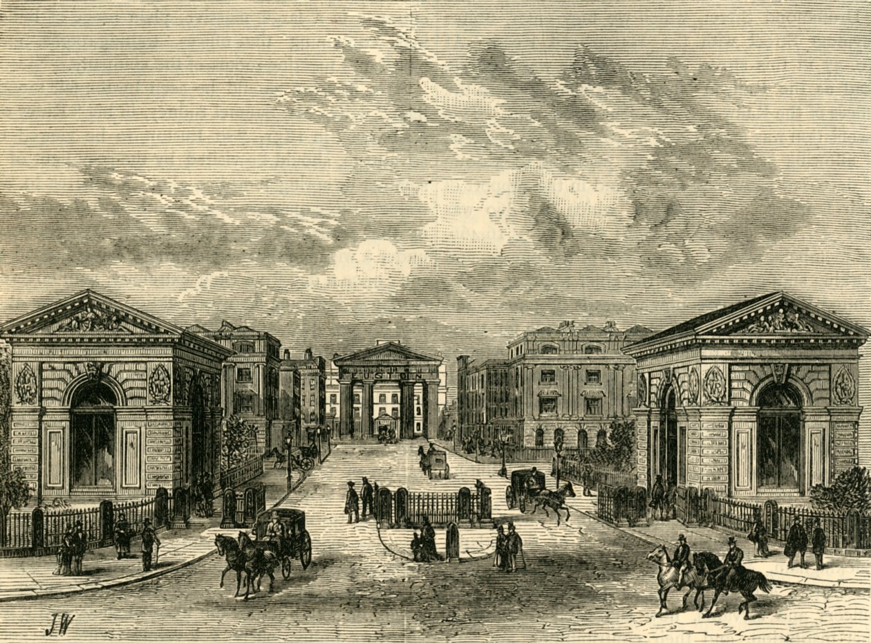 Inngang til Euston Square Station, c1876. av Unbekannt