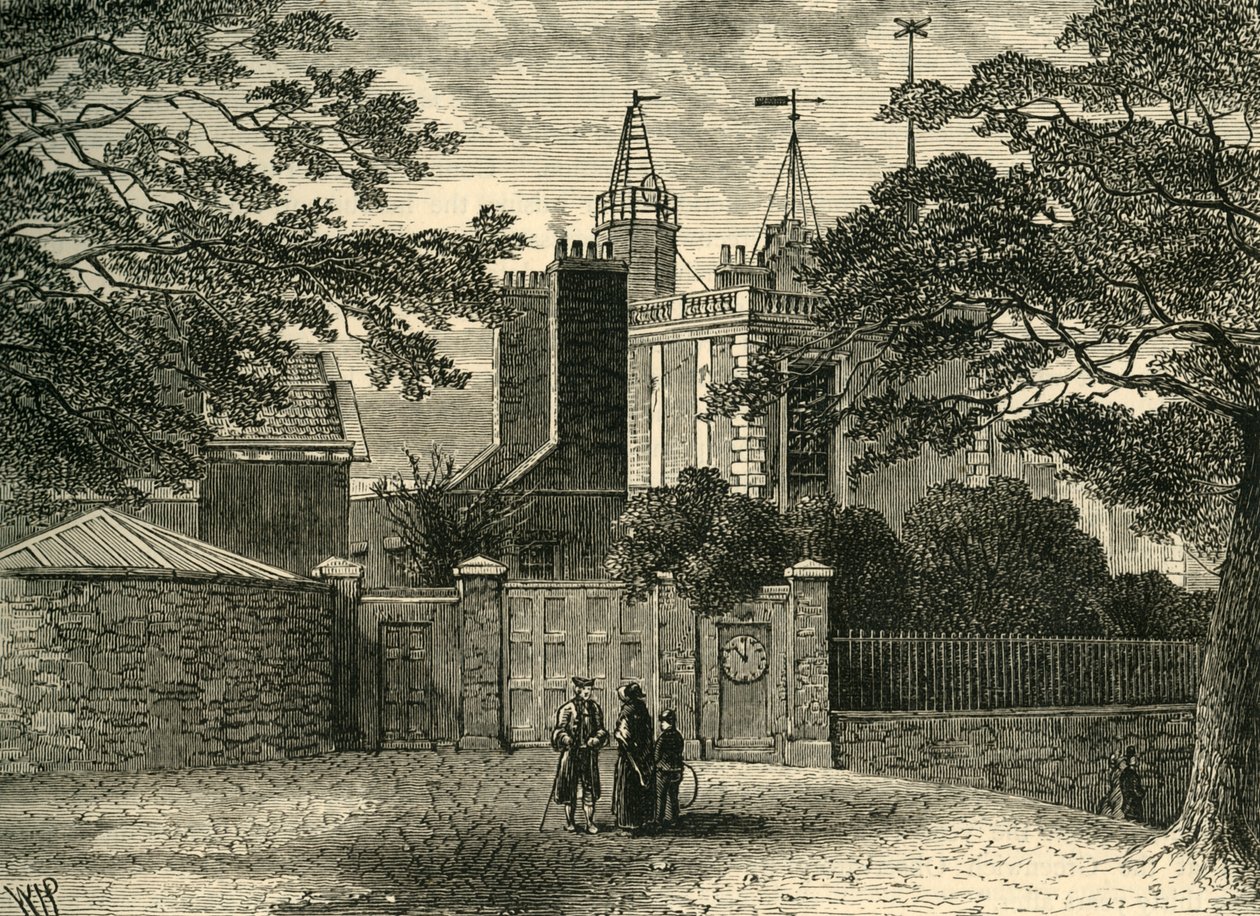 Inngang til Greenwich Observatory, i 1840, c1878. av Unbekannt