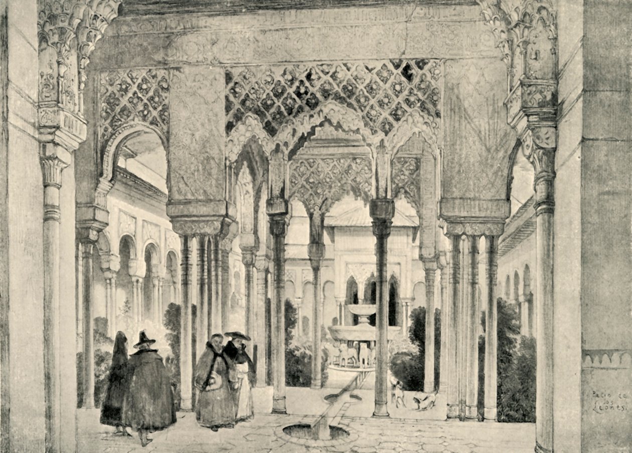 Inngang til Lions Court, c1830, 1907. av Unbekannt