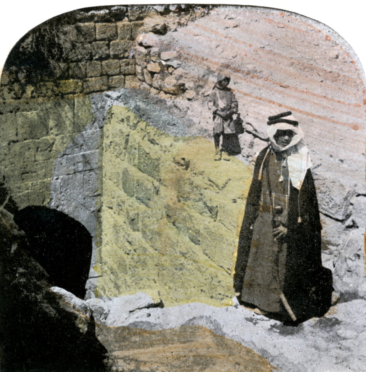 Inngang til Virgins Fountain, Jerusalem, Israel, sent på 1800-tallet av Unbekannt