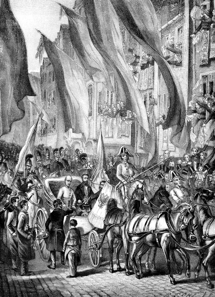 Erkehertug John av Østerrikes inntreden i Frankfurt 11. juli 1848, 1848 av Unbekannt