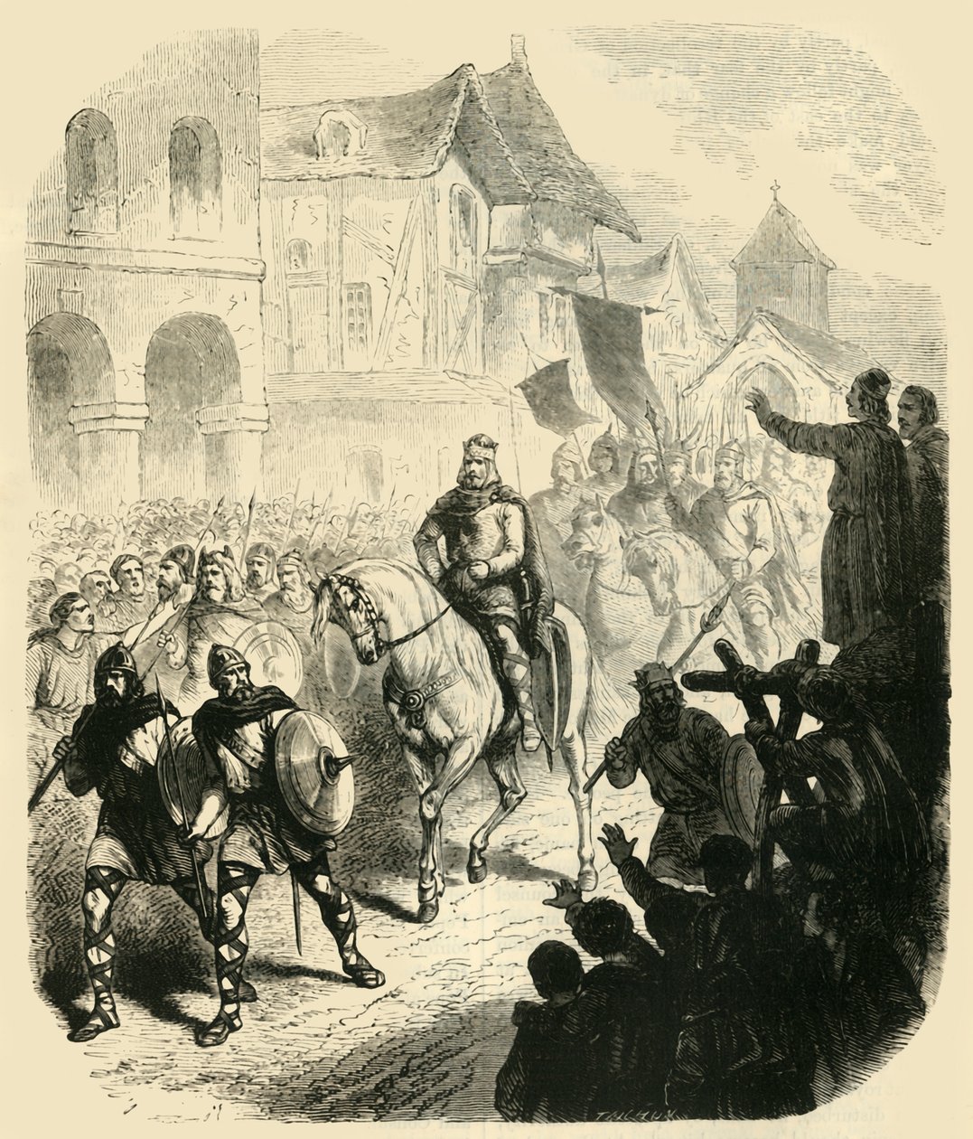 Charles Martels inntreden i Paris, etter å ha beseiret saracenerne, 732AD, 1890. av Unbekannt