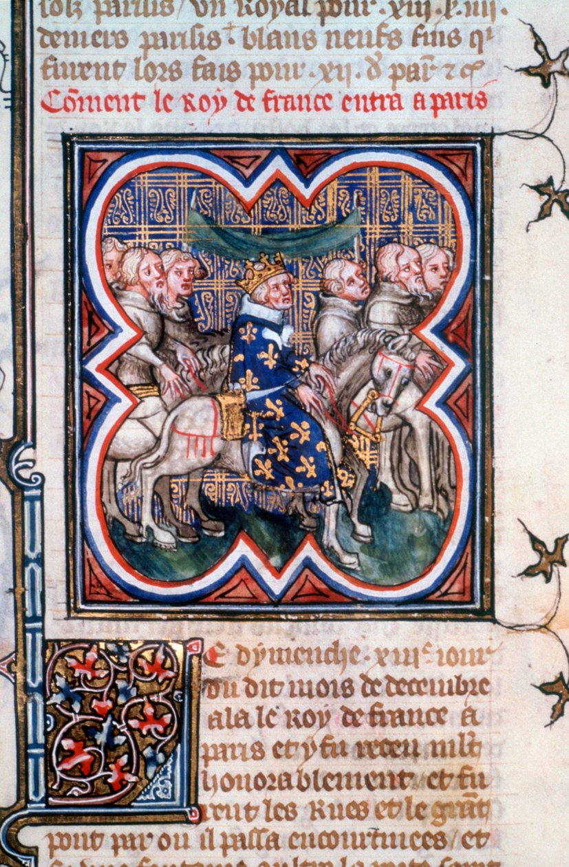 Johannes IIs innreise til Paris, juli 1360, 1375-1379 av Unbekannt