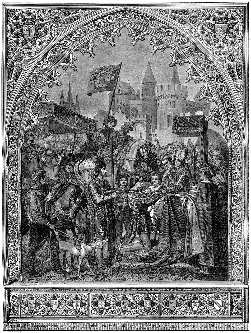 Inntreden av Louis XI av Frankrike i Troyes, 1462 1882-1884 av Unbekannt