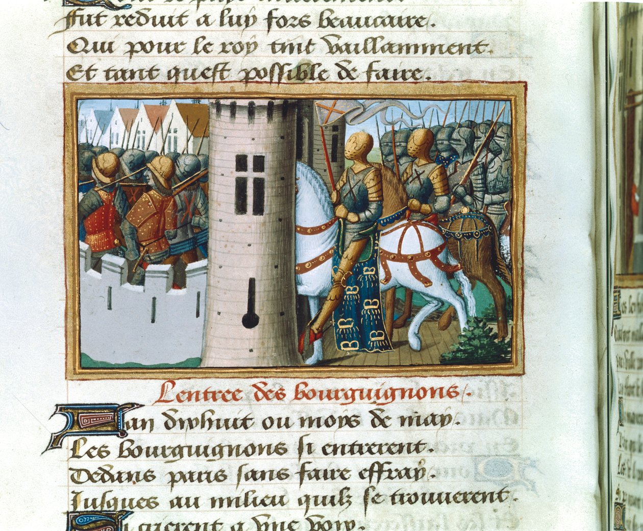 Burgundernes inntog i Paris, 14. mai 1418, c1484 av Unbekannt