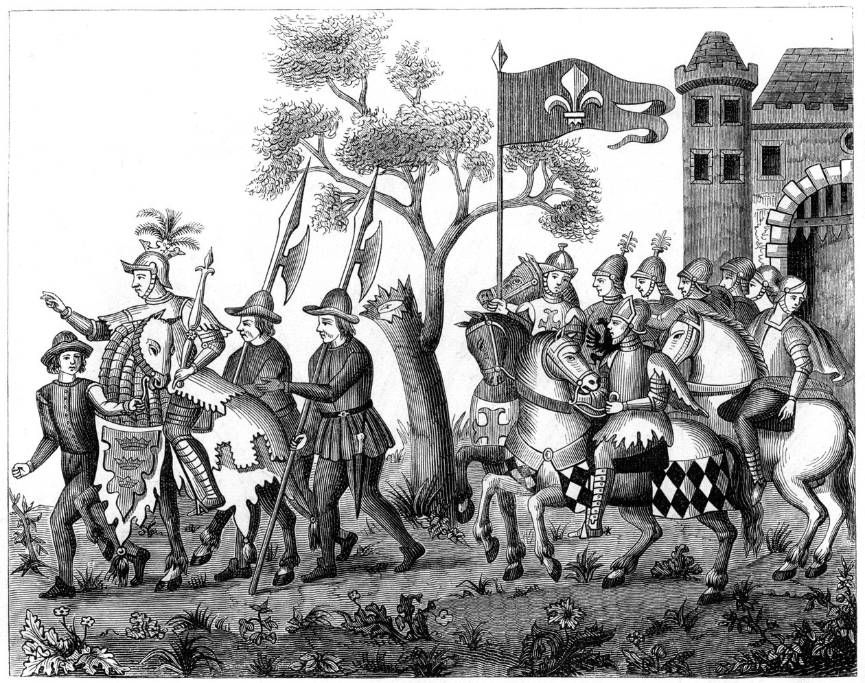 Inntreden av kongen av Epinette, 1500-tallet 1849 av Unbekannt