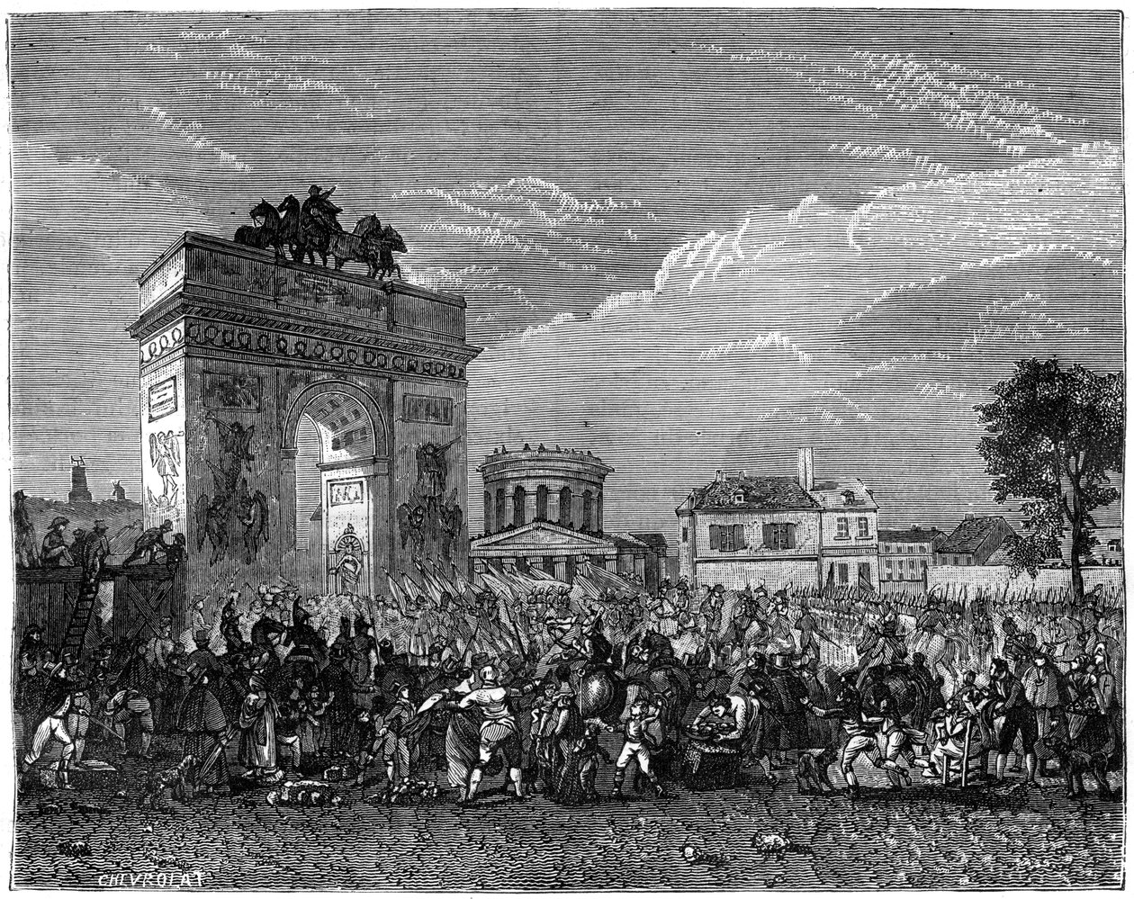 Inntreden av nasjonalgarden i Paris, etter den prøyssiske kampanjen, 1807 1882-1884 av Unbekannt