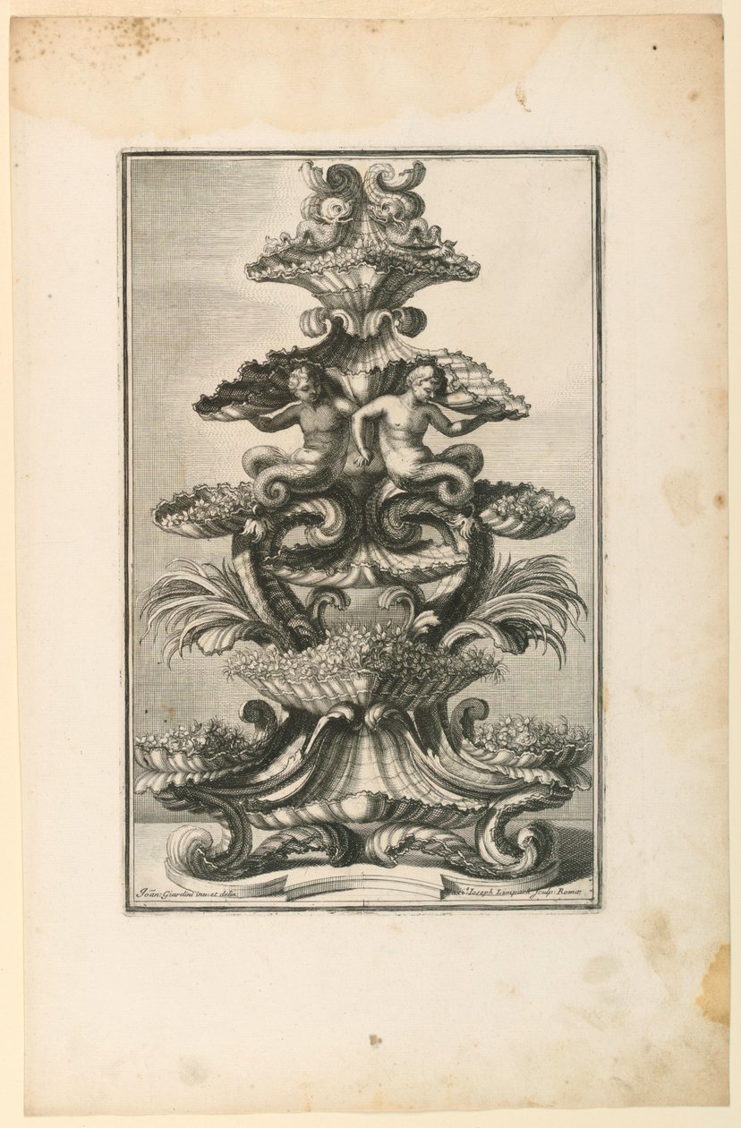 Epergne, fra Drawings By av Unbekannt