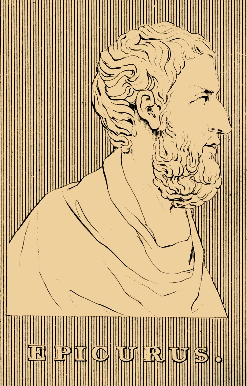 Epikur, 341-270 f.Kr., 1830 av Unbekannt
