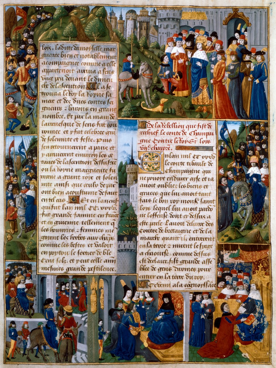 Episoder fra opprøret til Thibaut de Champagne, 1400-tallet av Unbekannt