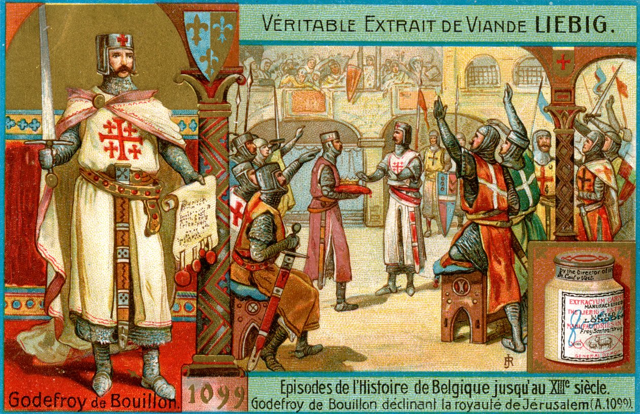 Episoder i Belgias historie frem til 1200-tallet: Godfrey of Bouillon, c1900 av Unbekannt