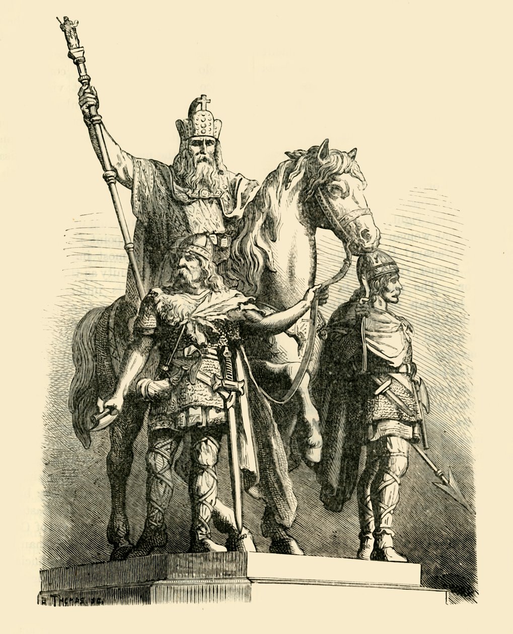 Rytterstatue av Charlemagne, Paris, 1890. av Unbekannt