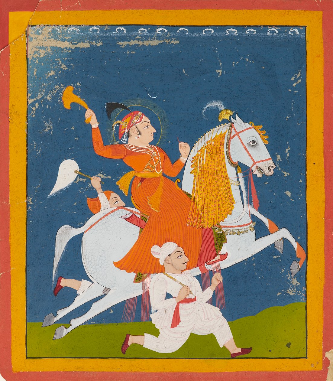 Ridesportrett av Maharana Bhim Singh fra Mewar, c1785 av Unbekannt