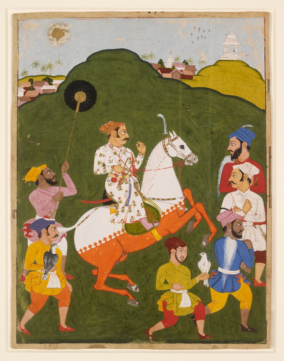 Ridesportrett av Maharana Raj Singh I av Mewar, 1670 av Unbekannt