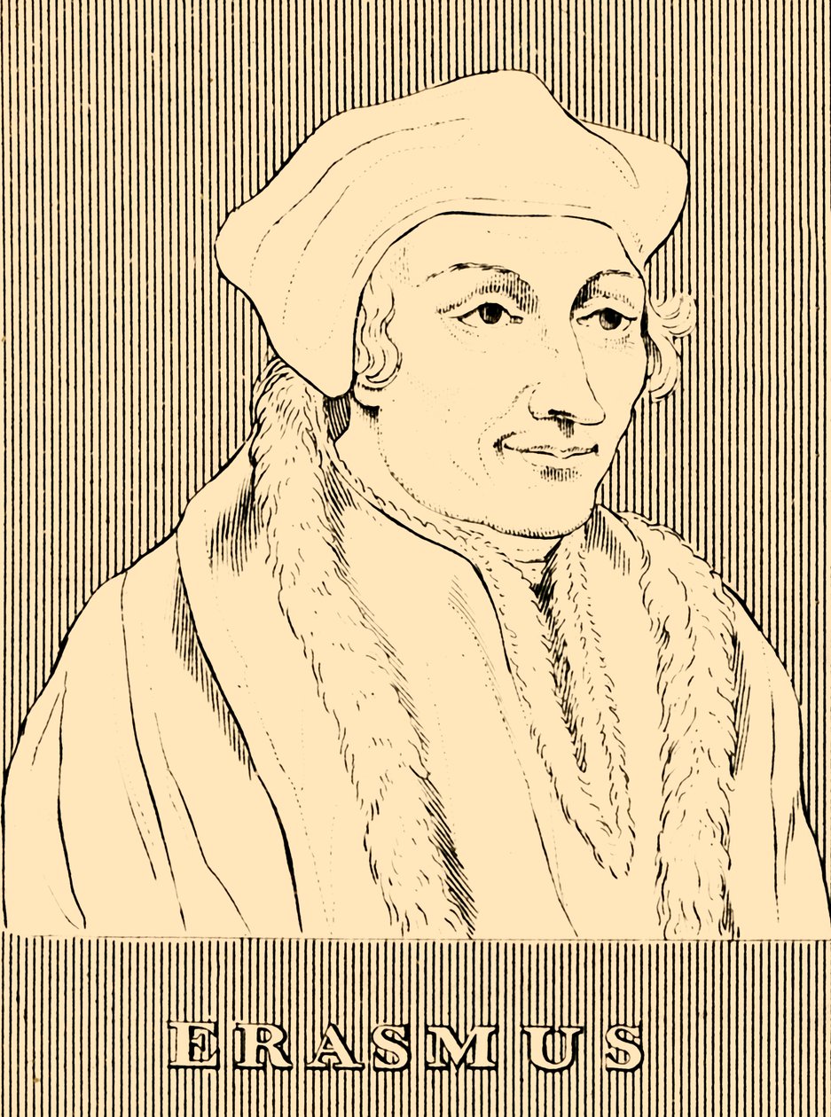 Erasmus, 1466-1536, 1830. av Unbekannt