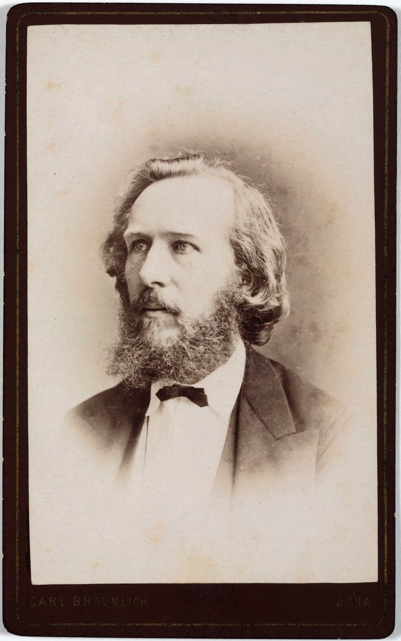 Ernst Haeckel , tysk naturforsker, ca 1860-tallet av Unbekannt