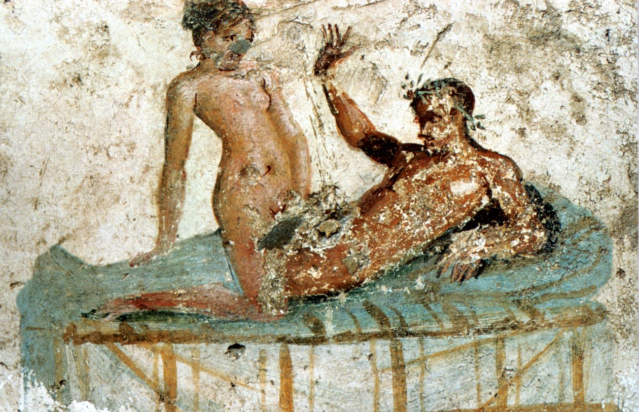 Erotisk veggmaleri, Pompeii, Italia av Unbekannt