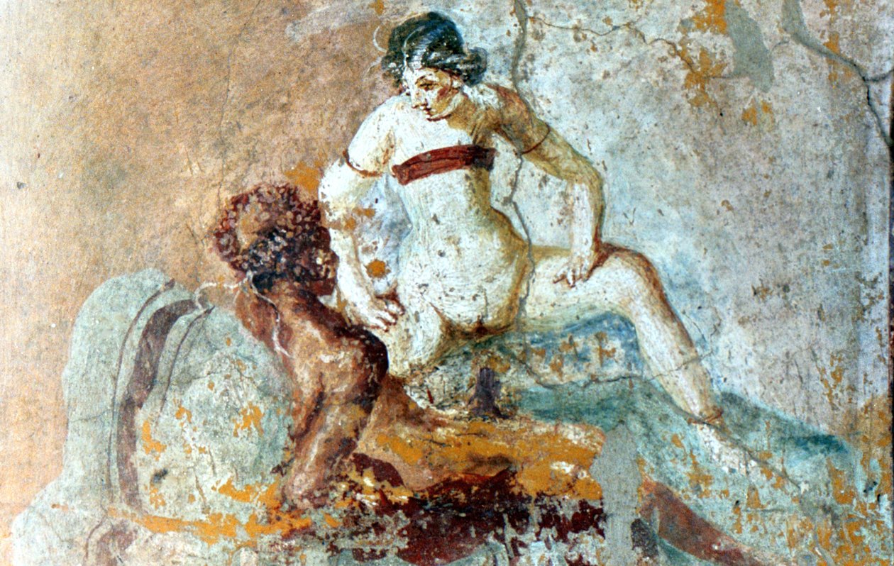 Erotisk veggmaleri, Pompeii, Italia av Unbekannt