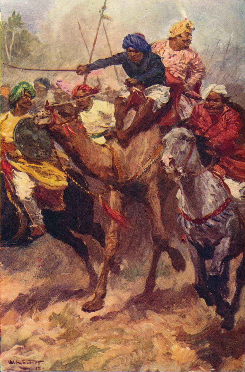 Flukt fra Suraja Dowla fra Plassey, 1757 c1912 av Unbekannt