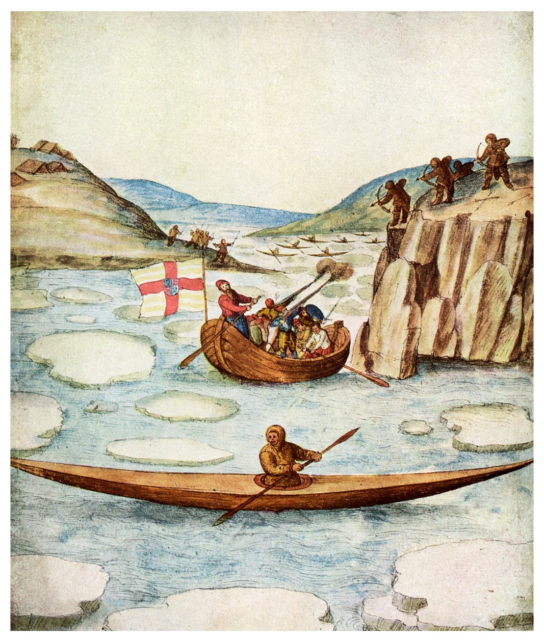 Eskimo kajakk, 1590 1956 av Unbekannt