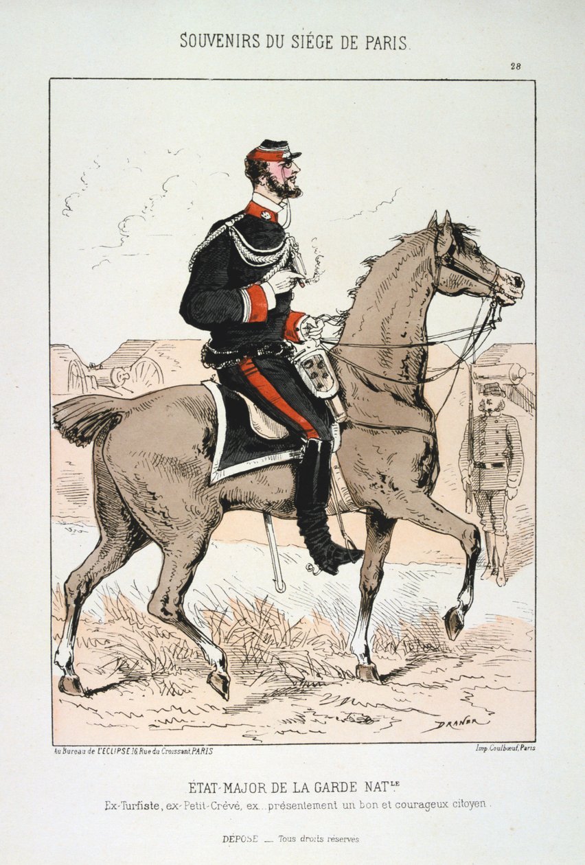 Generalstab for nasjonalgarden, beleiring av Paris, fransk-prøyssisk krig, 1870-1871. av Unbekannt
