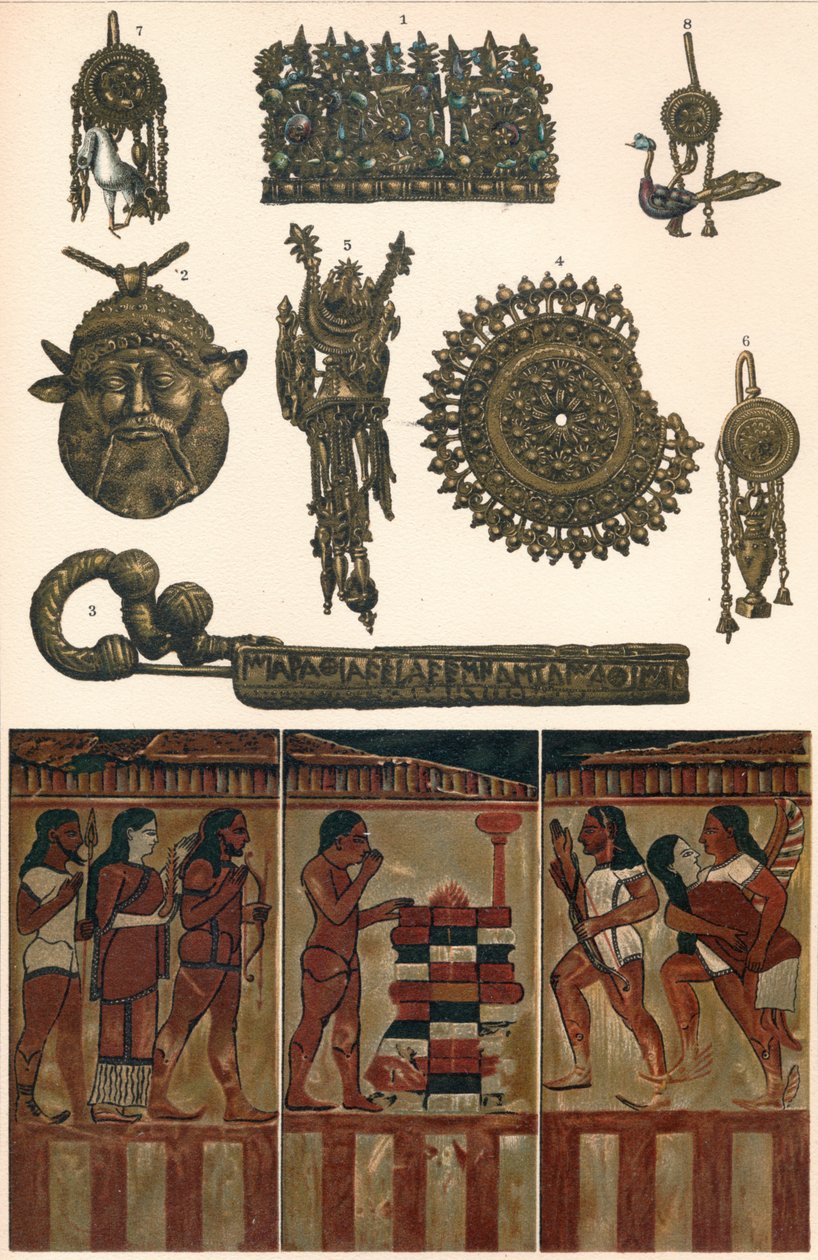 Etruskiske antikviteter fra Clusium, Vulsinii, Vulci og Caere, 500 f.Kr., 1902 av Unbekannt
