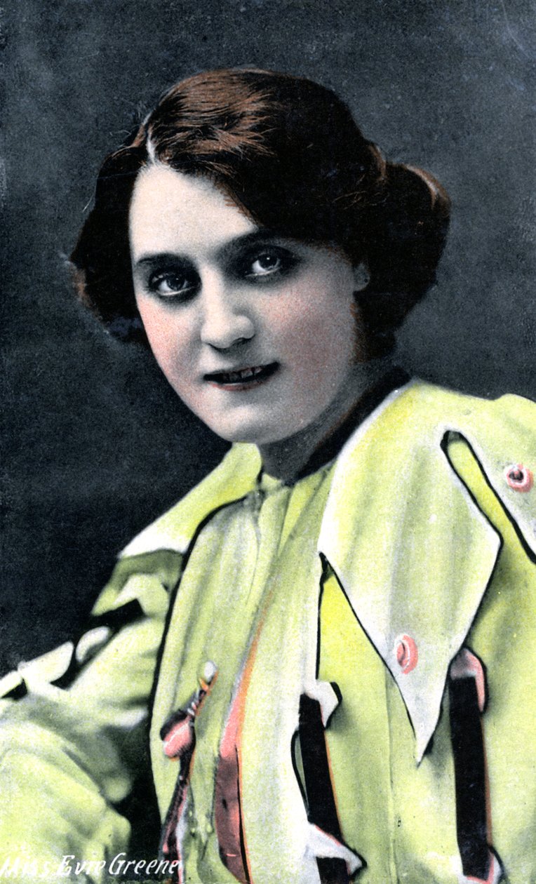 Evie Greene 1875-1917, engelsk skuespillerinne, tidlig på 1900-tallet av Unbekannt