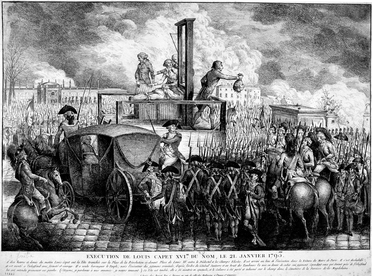 Henrettelse av Louis XVI, 1793 av Unbekannt