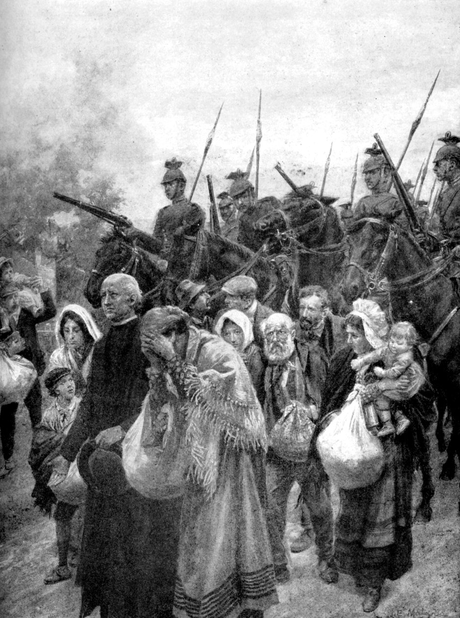 Utvisning av sivile innbyggere i Louvain, Brussel, 1914 av Unbekannt